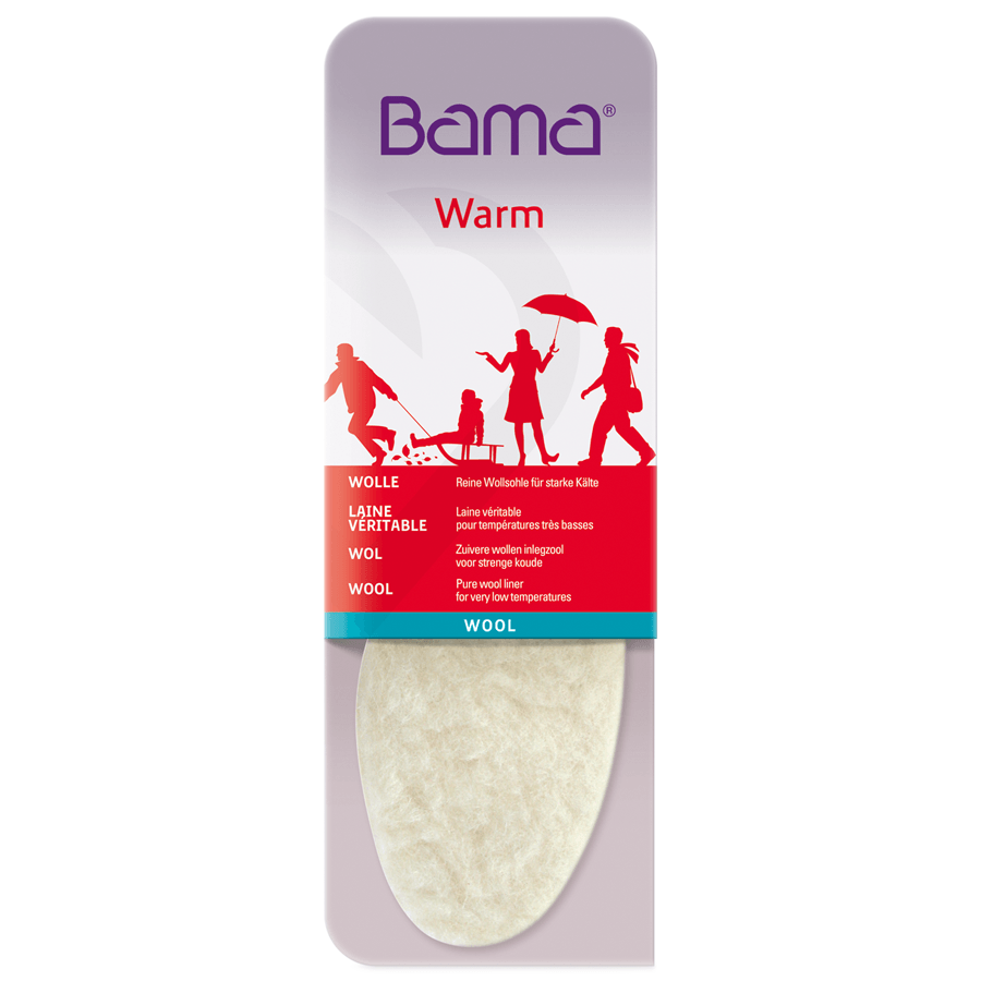 Silicium Smelten Mail Bama Wool inlegzooltjes zorgen voor warme voeten en extra demping.
